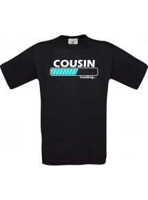 Männer-Shirt Cousin Loading, schwarz, Größe L