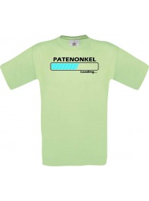 Männer-Shirt Patenonkel Loading, mint, Größe L