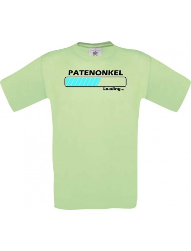Männer-Shirt Patenonkel Loading, mint, Größe L