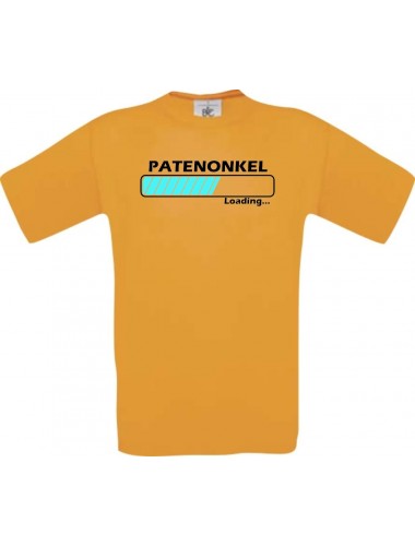 Männer-Shirt Patenonkel Loading, orange, Größe L