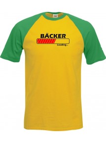 Raglan-Shirt Bäcker Loading, gelb, Größe L