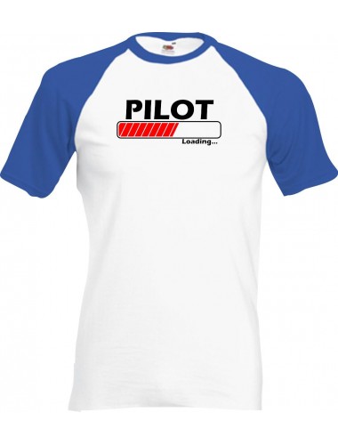 Raglan-Shirt Pilot Loading, weissroyal, Größe L