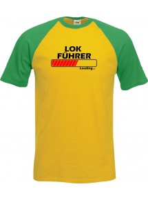 Raglan-Shirt Lokführer Loading, gelb, Größe L
