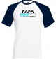 Raglan-Shirt Papa Loading, weissblau, Größe L