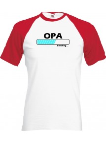 Raglan-Shirt Opa Loading, weissrot, Größe L