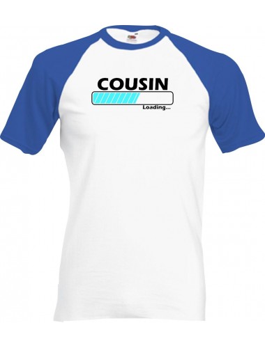 Raglan-Shirt Cousin Loading, weissroyal, Größe L