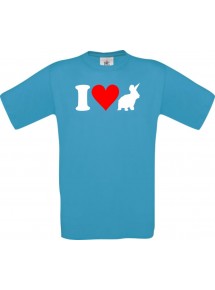 Kinder-Shirt lustige Tiere I love Tiere Hasen, kult, Größe 104-164
