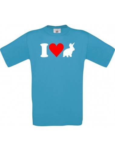 Kinder-Shirt lustige Tiere I love Tiere Hasen, kult, Größe 104-164
