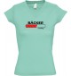 TOP sportlisches Ladyshirt mit V-Ausschnitt Bäcker Loading, Farbe mint, Größe L