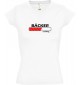 TOP sportlisches Ladyshirt mit V-Ausschnitt Bäcker Loading, Farbe weiss, Größe L