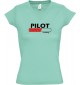 TOP sportlisches Ladyshirt mit V-Ausschnitt Pilot Loading, Farbe mint, Größe L