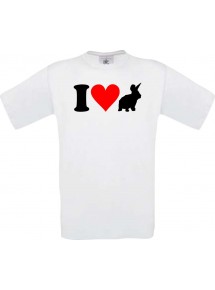 Man T-Shirt I Love Hase Tiere Tiermotive Naturkult, Größe: S- XXXL