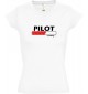 TOP sportlisches Ladyshirt mit V-Ausschnitt Pilot Loading, Farbe weiss, Größe L