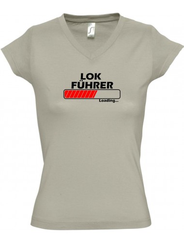 TOP sportlisches Ladyshirt mit V-Ausschnitt Lokführer Loading