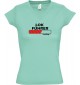 TOP sportlisches Ladyshirt mit V-Ausschnitt Lokführer Loading, Farbe mint, Größe L
