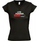 TOP sportlisches Ladyshirt mit V-Ausschnitt Lokführer Loading, Farbe schwarz, Größe L