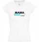 TOP sportlisches Ladyshirt mit V-Ausschnitt Mama Loading, Farbe weiss, Größe L