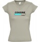 TOP sportlisches Ladyshirt mit V-Ausschnitt Cousine Loading, Farbe khaki, Größe L