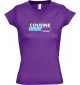 TOP sportlisches Ladyshirt mit V-Ausschnitt Cousine Loading, Farbe lila, Größe L
