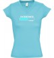 TOP sportlisches Ladyshirt mit V-Ausschnitt Patentante Loading, Farbe tuerkis, Größe L