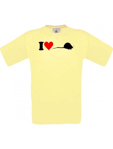 Man T-Shirt I Love Maus Tiere Tiermotive Naturkult, Größe: S- XXXL
