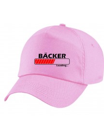 Original 5-Panel Basecap , Bäcker Loading, Farbe rosa