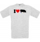 Man T-Shirt I Love Schwein Tiere Tiermotive Naturkult, Größe: S- XXXL