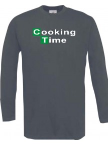 Longshirt Cooking Time Cook blau, Größe L