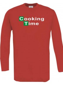 Longshirt Cooking Time Cook rot, Größe L