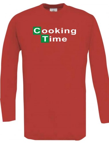 Longshirt Cooking Time Cook rot, Größe L