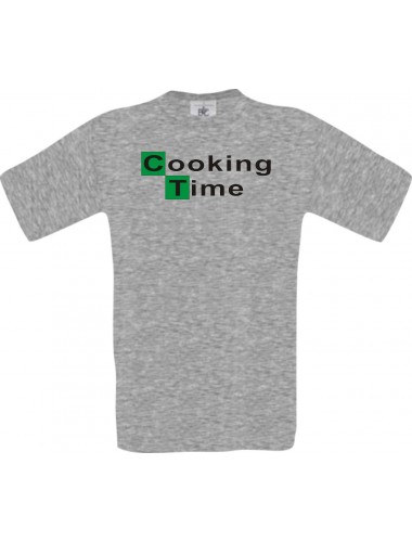 Unisex T- Shirt BREAKING BAD HEISENBERG White Cooking Time, sportsgrey, Größe L