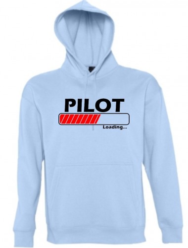 Kapuzen Sweatshirt  Pilot Loading, hellblau, Größe L