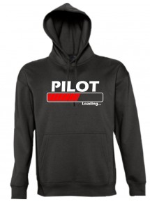 Kapuzen Sweatshirt  Pilot Loading, schwarz, Größe L