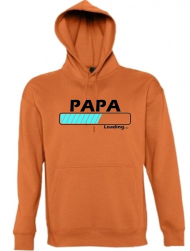 Kapuzen Sweatshirt  Papa Loading, orange, Größe L