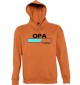 Kapuzen Sweatshirt  Opa Loading, orange, Größe L