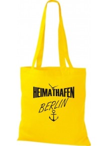 Stoffbeutell Heimathafen Berlin  Farbe gelb