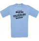 TOP Männer-Shirt Ich bin BUFDI, weil Superheld kein Beruf ist, hellblau, Größe L