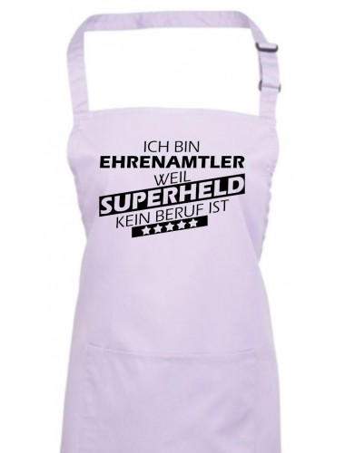 Kochschürze, Ich bin Ehrenamtler, weil Superheld kein Beruf ist, Farbe lilac