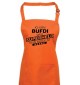 Kochschürze, Ich bin BUFDI, weil Superheld kein Beruf ist, Farbe orange