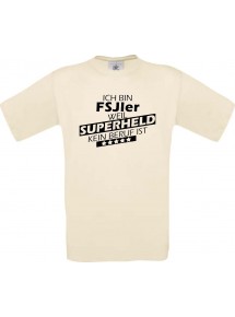 TOP Männer-Shirt Ich bin FSJler, weil Superheld kein Beruf ist, natur, Größe L