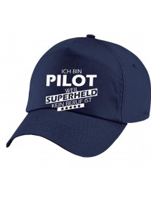 Basecap Original 5-Panel Cap, Ich bin Pilot, weil Superheld kein Beruf ist