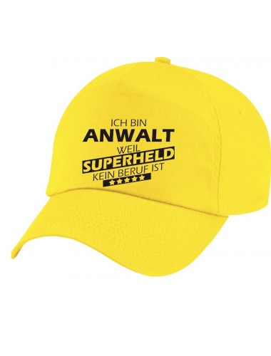 Basecap Original 5-Panel Cap, Ich bin Anwalt, weil Superheld kein Beruf ist