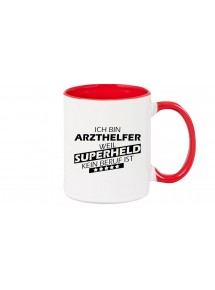 Kaffeepott Ich bin Arzthelfer, weil Superheld kein Beruf ist