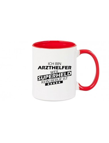 Kaffeepott Ich bin Arzthelfer, weil Superheld kein Beruf ist