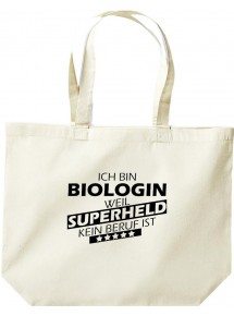 große Einkaufstasche, Ich bin Biologin, weil Superheld kein Beruf ist,
