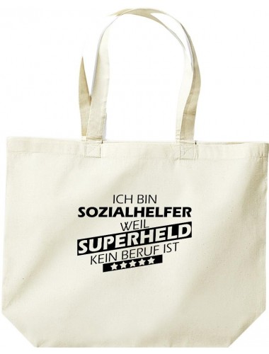 große Einkaufstasche, Ich bin Sozialhelfer, weil Superheld kein Beruf ist,