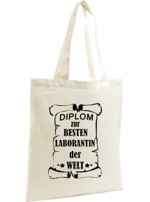 Shopping Bag Organic Zen, Shopper zur besten Laborantin der Welt,
