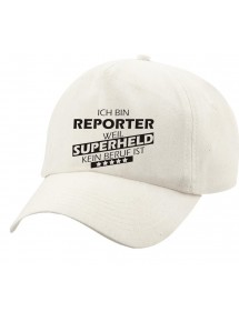 Basecap Original 5-Panel Cap, Ich bin Reporter, weil Superheld kein Beruf ist