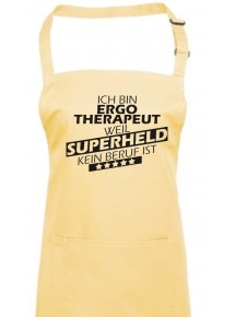 Kochschürze, Ich bin Ergotherapeut, weil Superheld kein Beruf ist, Farbe lemon