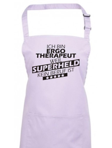 Kochschürze, Ich bin Ergotherapeut, weil Superheld kein Beruf ist, Farbe lilac
